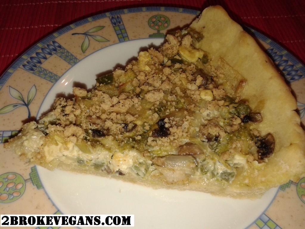 Green Tart with Vegan Blue Cheese