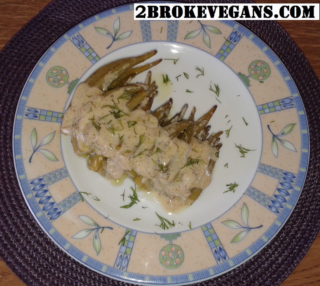 Okras with lemon sauce