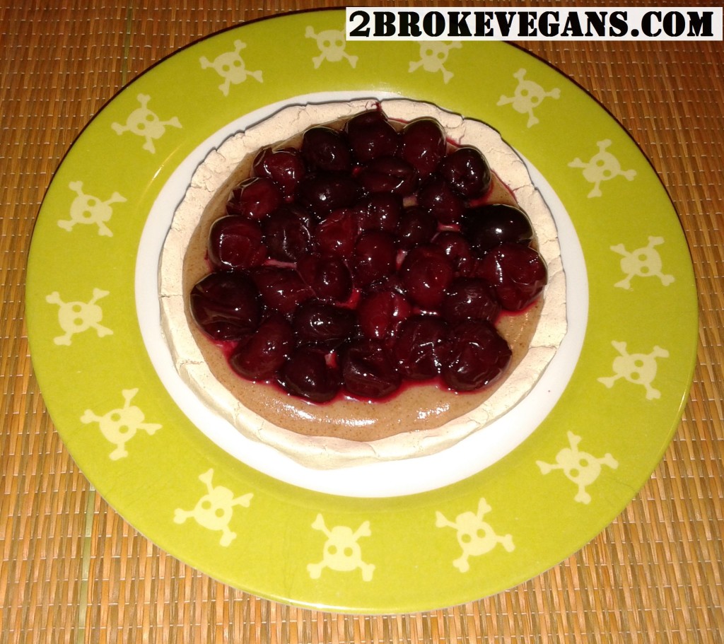 Gluten free vegan mini cherry vanilla pie