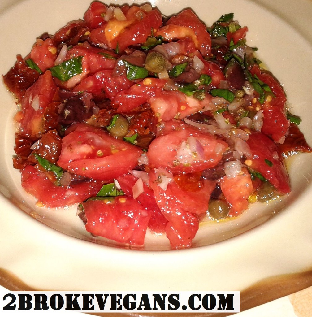 tomato and chopped spinach salad