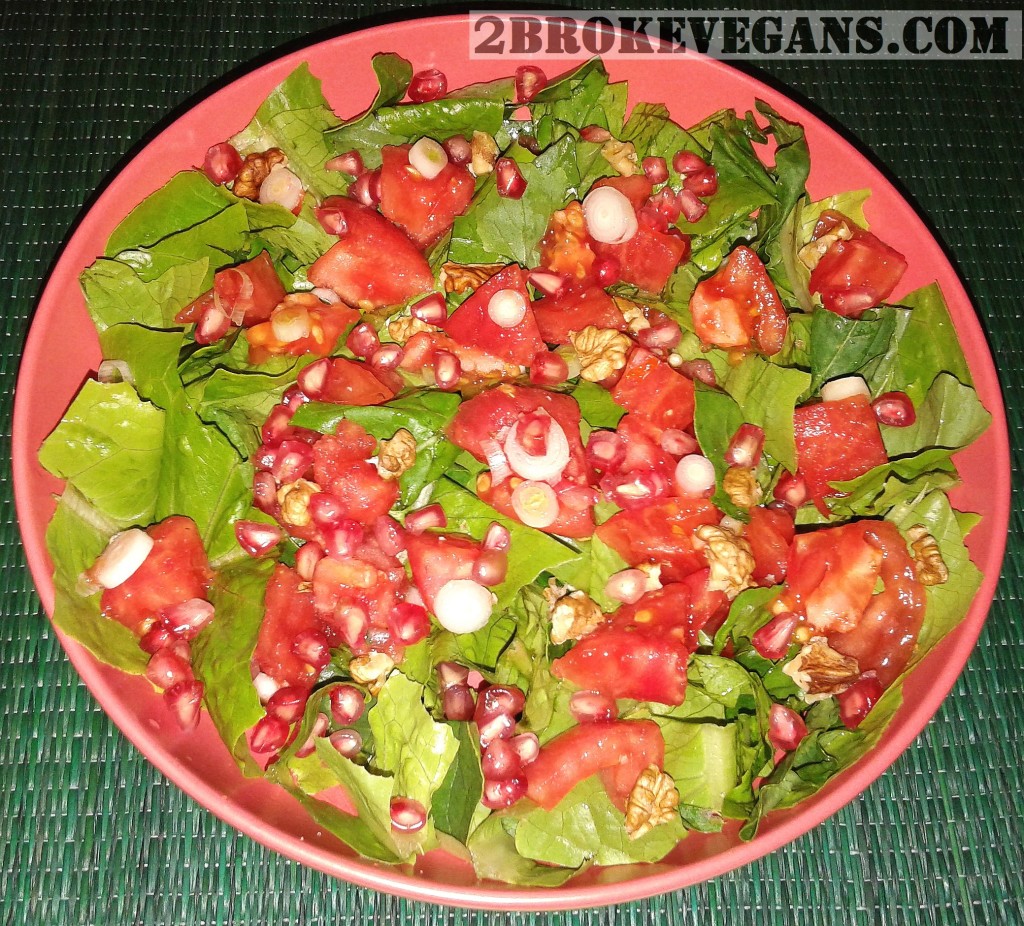 Spinach Arugula Pomegranate Salad