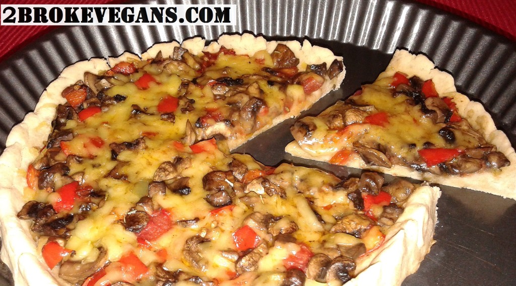 Quick Tart with Mushrooms and Vegan Cheese