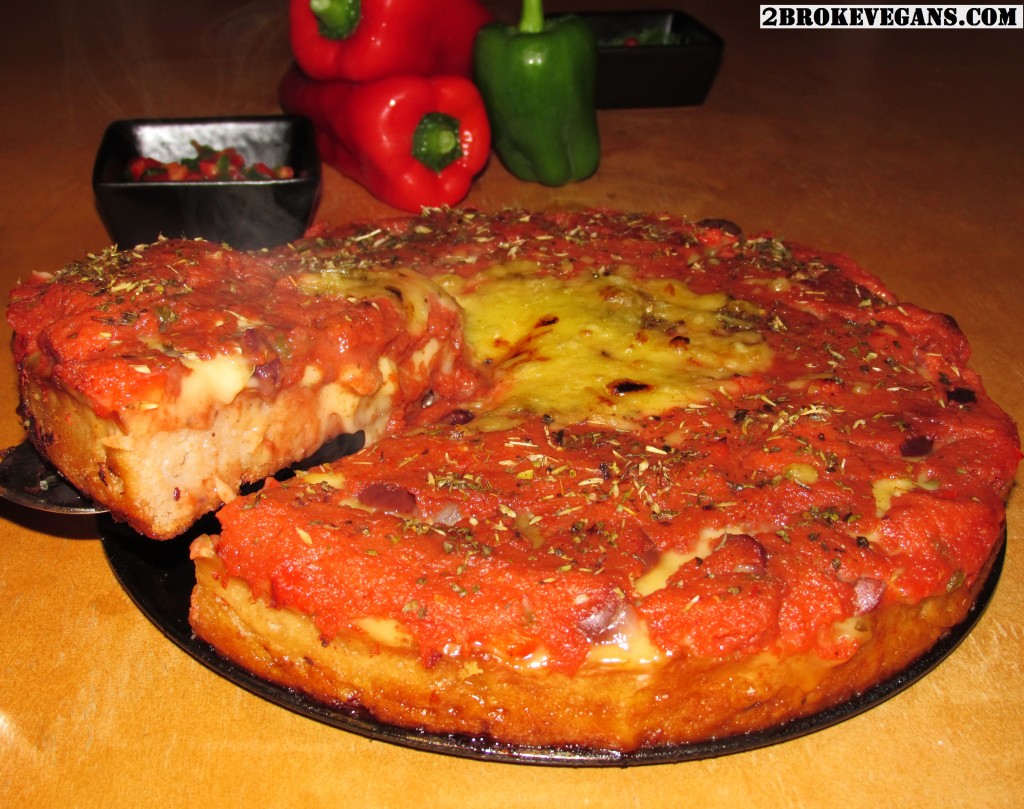 Gluten Free Vegan Deep Dish Pizza