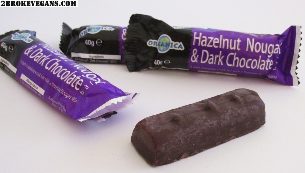 Organica Hazelnut Nougat & Dark Chocolate Candy Bar Review Vegan Gluten Free