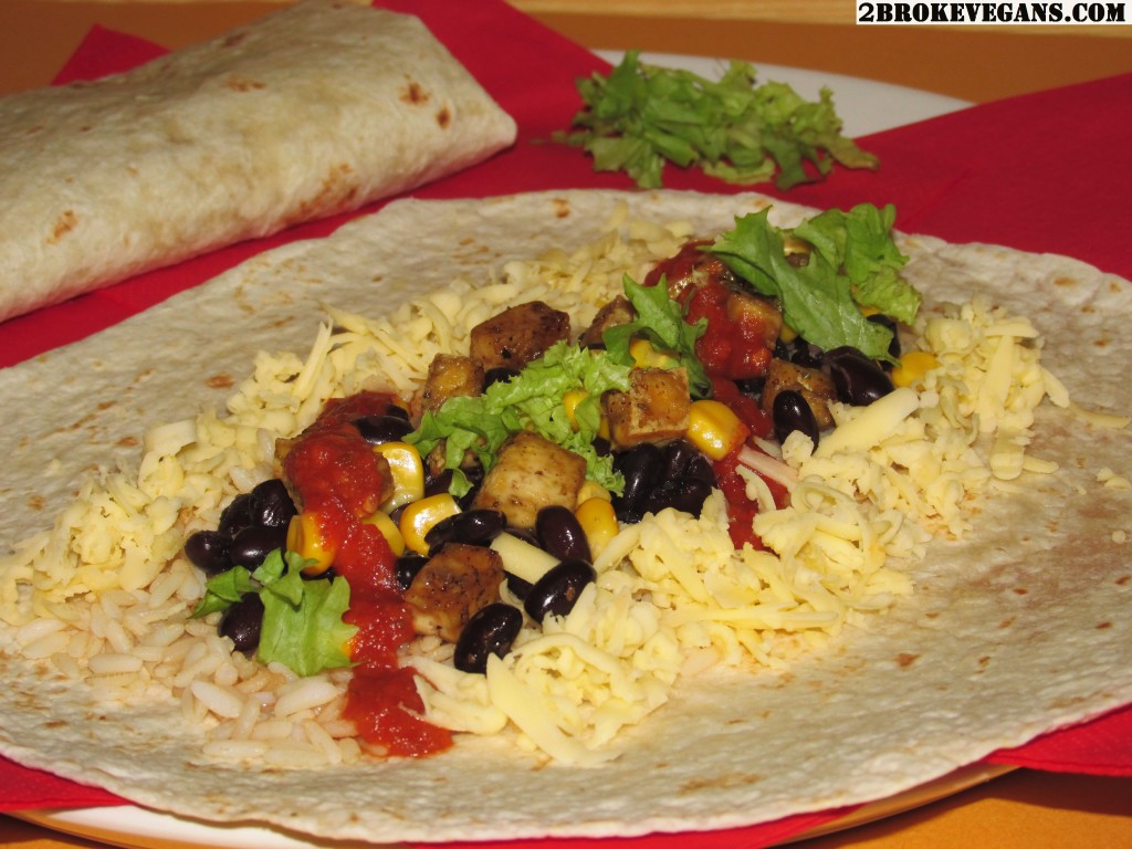 Black Bean and Rice Burrito