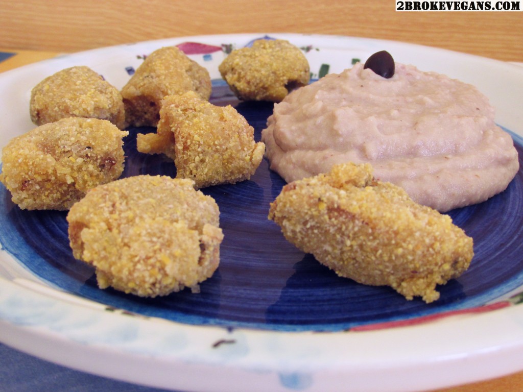 Fried Eggplants with Greek garlic sauce vegan and gluten free