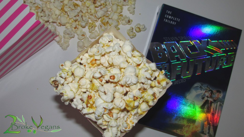 Vegan Cheddar Popcorn and a movie