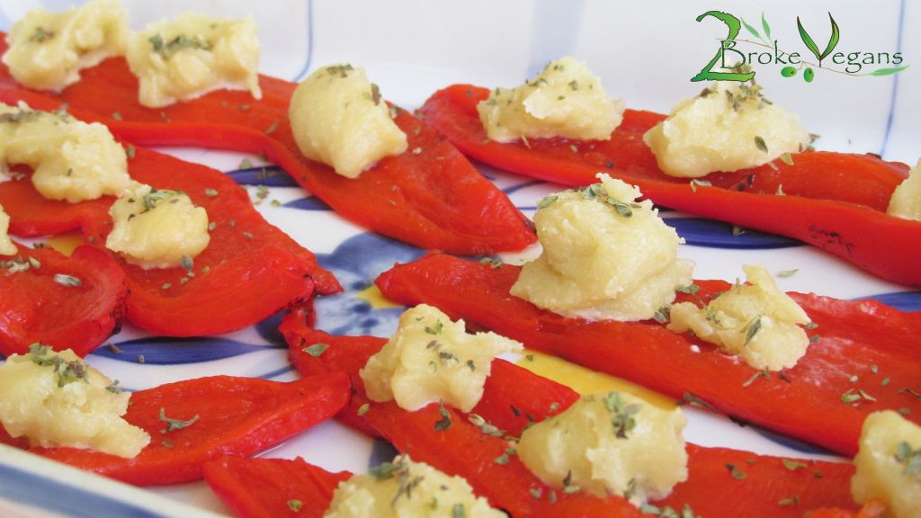 Roasted Red Peppers With Vegan Feta Cheese Recipe Gluten Free Soy Free Dairy Free Non-GMO