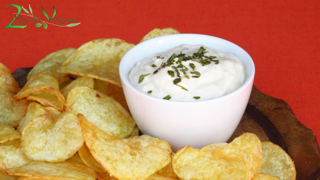 Vegan Sour Cream and Cheddar Dip Recipe Gluten Free Dairy Free Potato Chip Non-GMO 