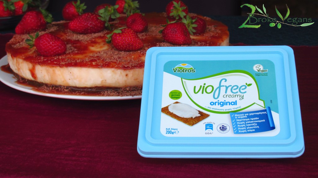 Violife Viofree Original Vegan Creamy Cheese used in a vegan Cheesecake Filling