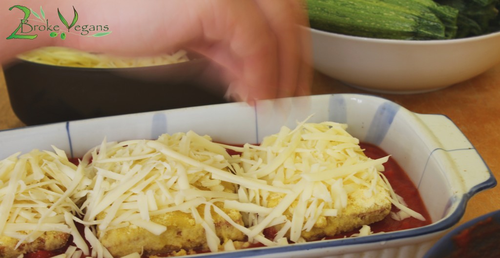 Vegan Tofu Parmesan Recipe: Sprinkling the Vegan Mozzarella