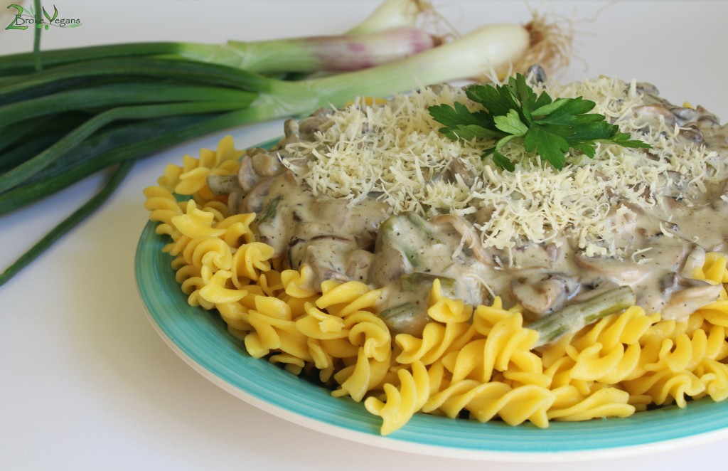Asparagus and Mushroom Pasta - Vegan and Gluten Free Recipe