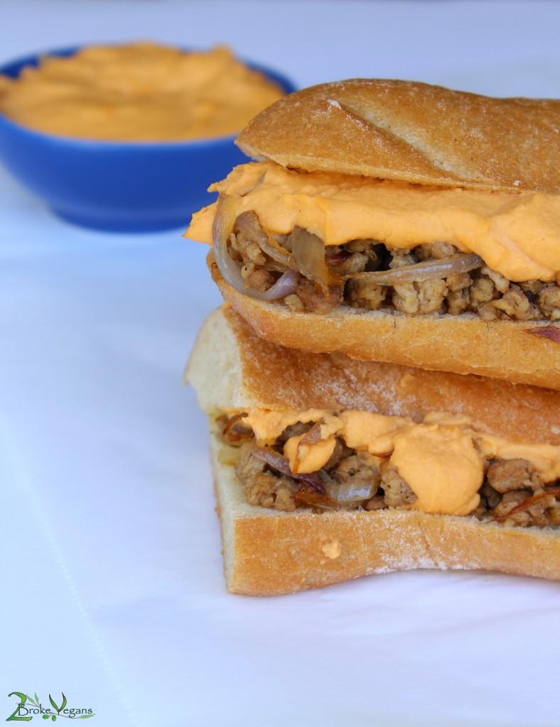 Vegan Cheesesteak Sandwich - Gluten Free Philly Sub Style Recipe 