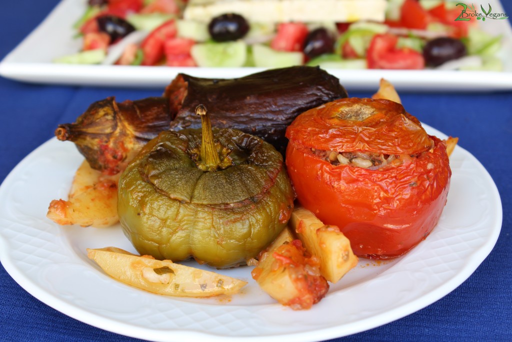 Yemista - Greek Stuffed Vegetables Vegan Recipe Gluten Free Soy Free