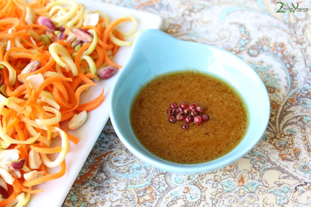 Steamed Lemon Ginger Carrot and Zucchini Noodles Recipe No Added Salt! Vegan GF and delicious!